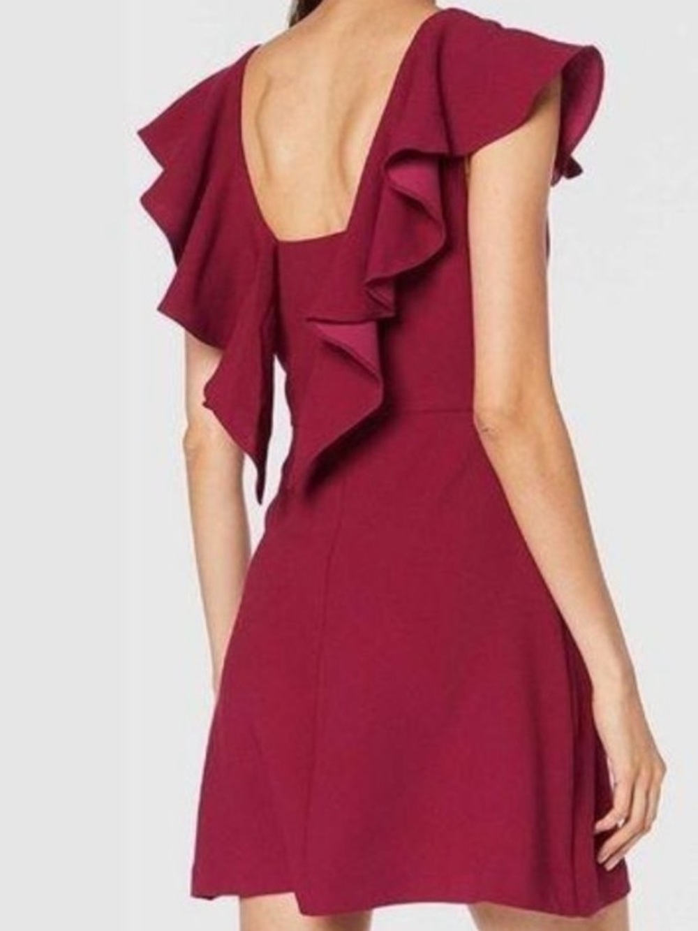 BCBGeneration Flounce Sleeve Dress